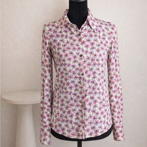 Miu Miu Ken Scott Vintage Silk Floral Button-Up Women's